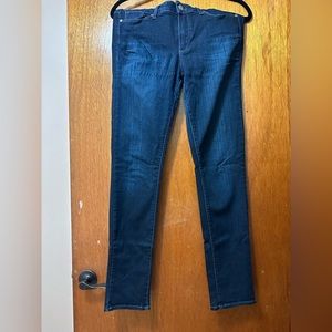 Paige Skylight Skinny Dark Wash Jeans (Size 30)